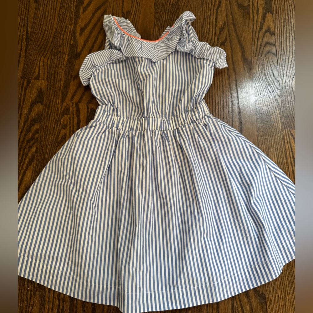 Crewcuts Blue and White Striped Kids Dress